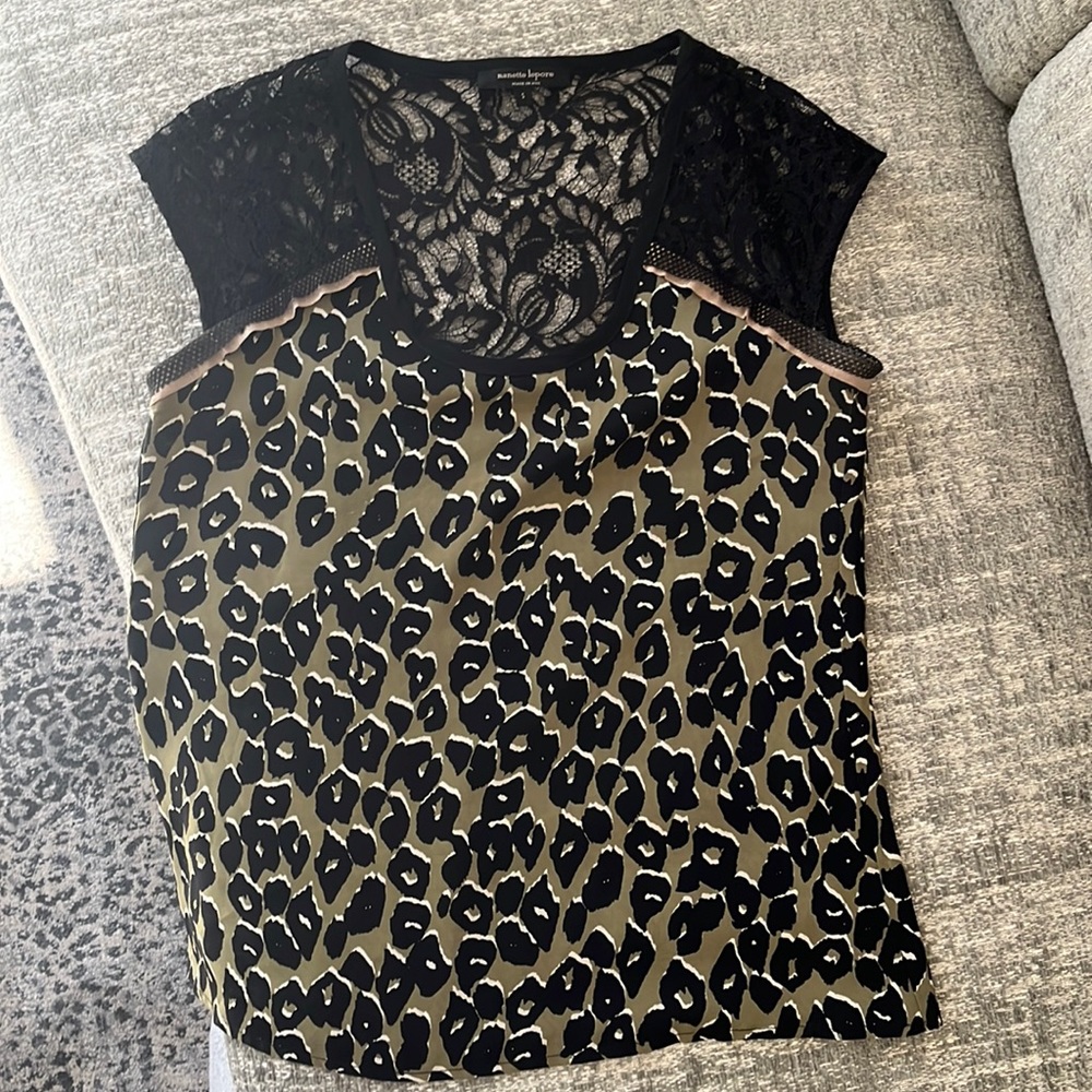 Nanette Lepore Silk and lace sleeveless top